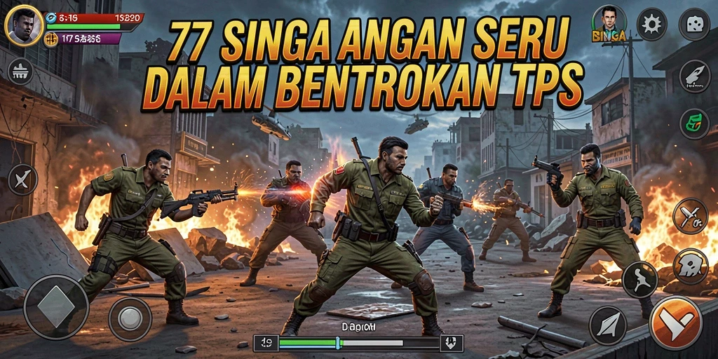 Tampilan aksi mendebarkan dari gameplay 77SINGA yang seru.