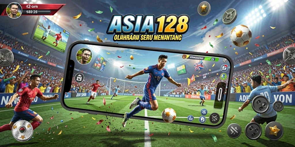 Tampilan gameplay menegangkan dalam ASIA128 dengan aksi olahraga yang seru.