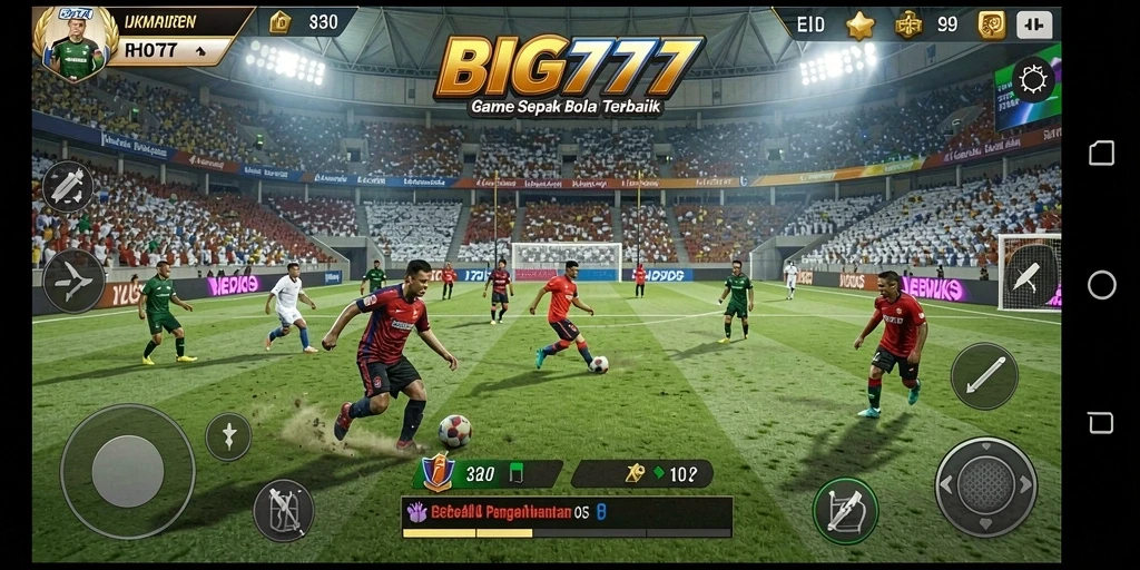Tampilan menarik dari gameplay BIG777 yang penuh aksi sepak bola.