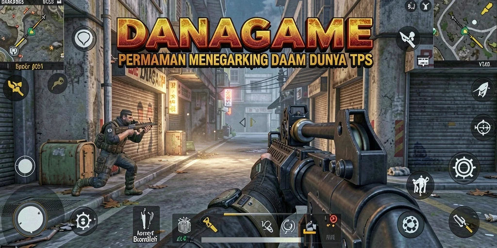 Screenshot utama DANAGAME menampilkan aksi mendebarkan dalam gameplay TPS.
