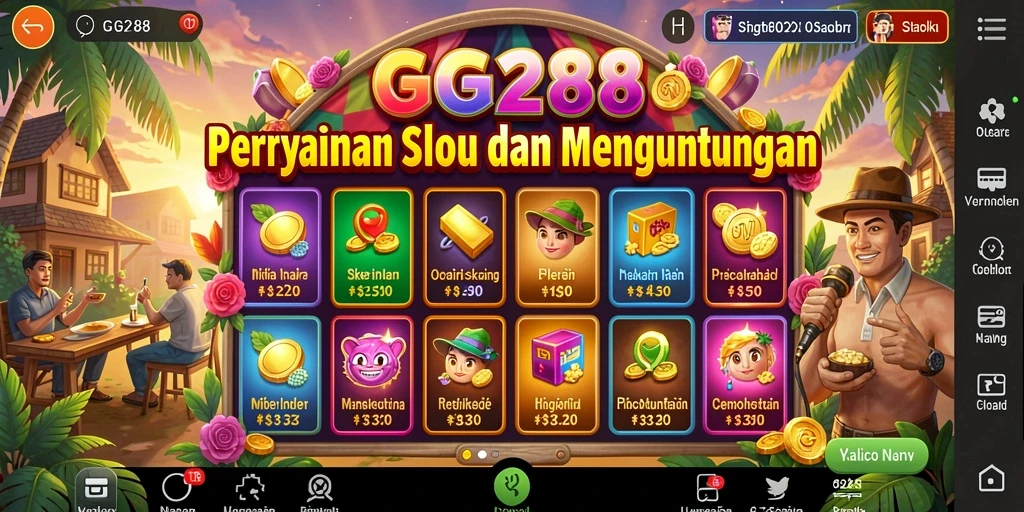 Tampilan gameplay GG288 yang seru dengan berbagai pilihan slot.