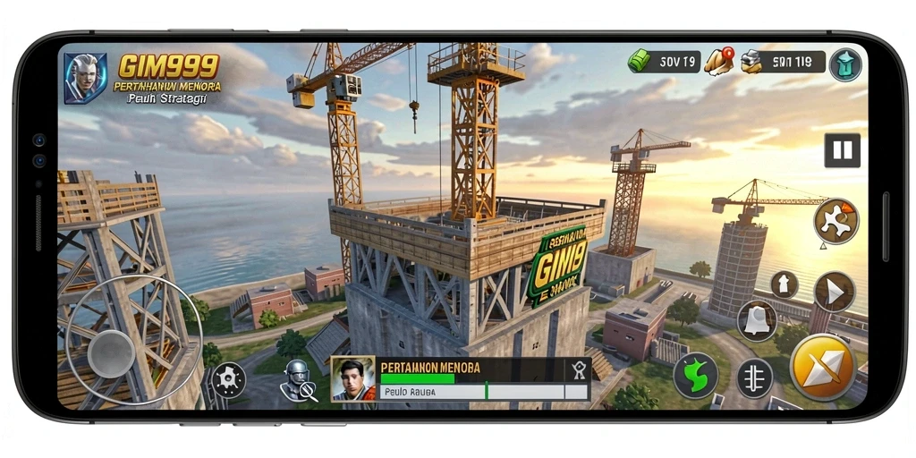 Tangkapan layar GIM999 menampilkan aksi intens dalam permainan Tower Defense.