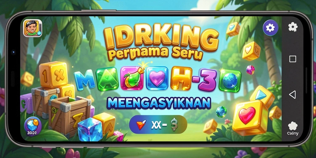 Gameplay seru dan penuh warna dalam IDRKING, cocok untuk penggemar Match-3.