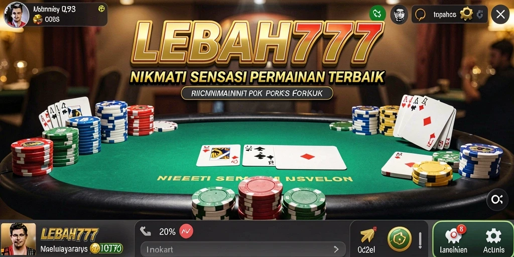 Tampilan menarik dari gameplay Poker di LEBAH777.
