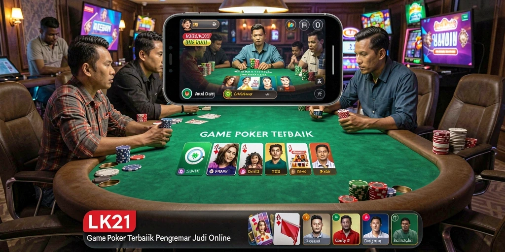 Screenshot gameplay LK21 menampilkan aksi seru permainan Poker.