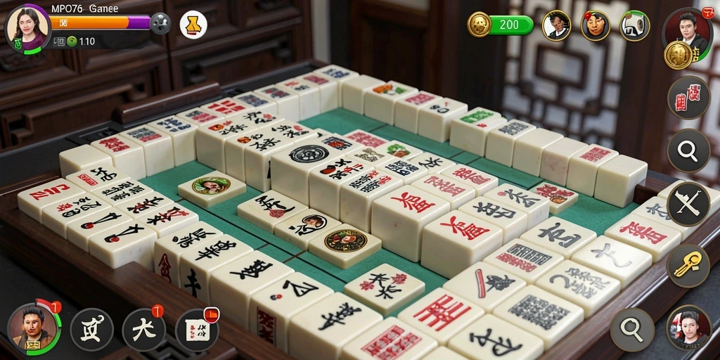 Screenshot MPO76 menampilkan gameplay Mahjong yang seru dan menantang.