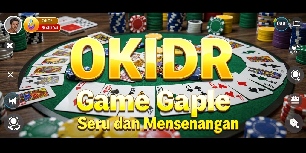 Tangkapan layar OKIDR menunjukkan gameplay Gaple yang seru dan interaktif.