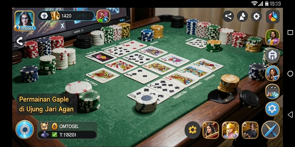 Tampilan menarik dari permainan Gaple di OMTOGEL.