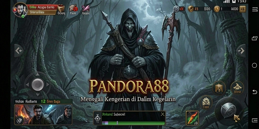 Tangkapan layar menampilkan momen mencekam dalam gameplay PANDORA88.
