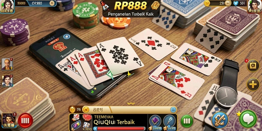 Screenshot menampilkan gameplay seru QiuQiu di RP888.