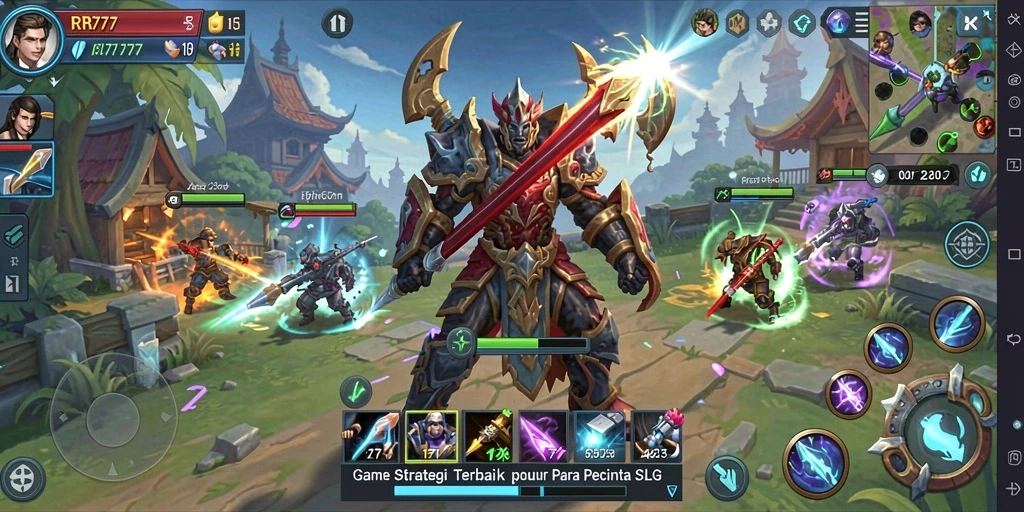Tangkapan layar gameplay RR777 dengan strategi SLG yang menarik.