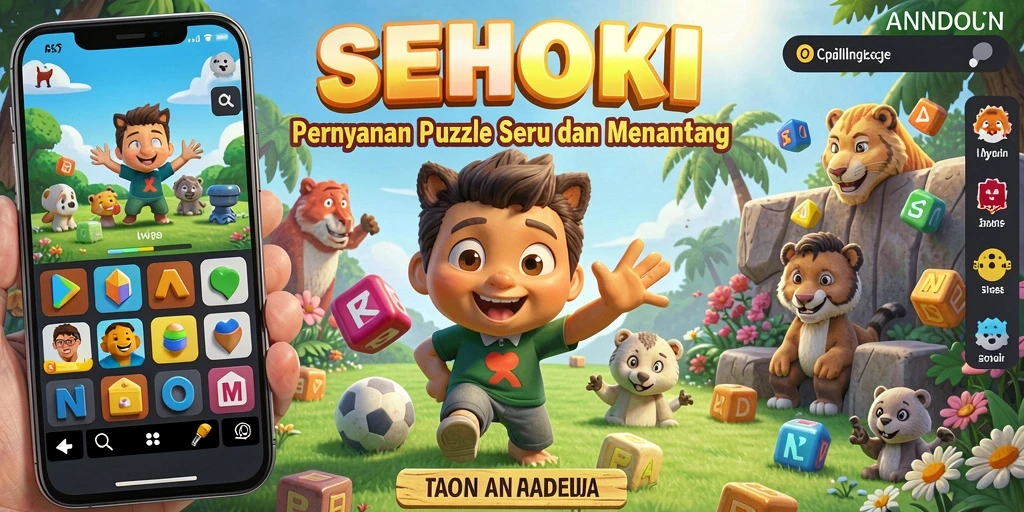 Tangkapan layar SEHOKI menunjukkan gameplay puzzle yang mengasyikkan dan menantang.