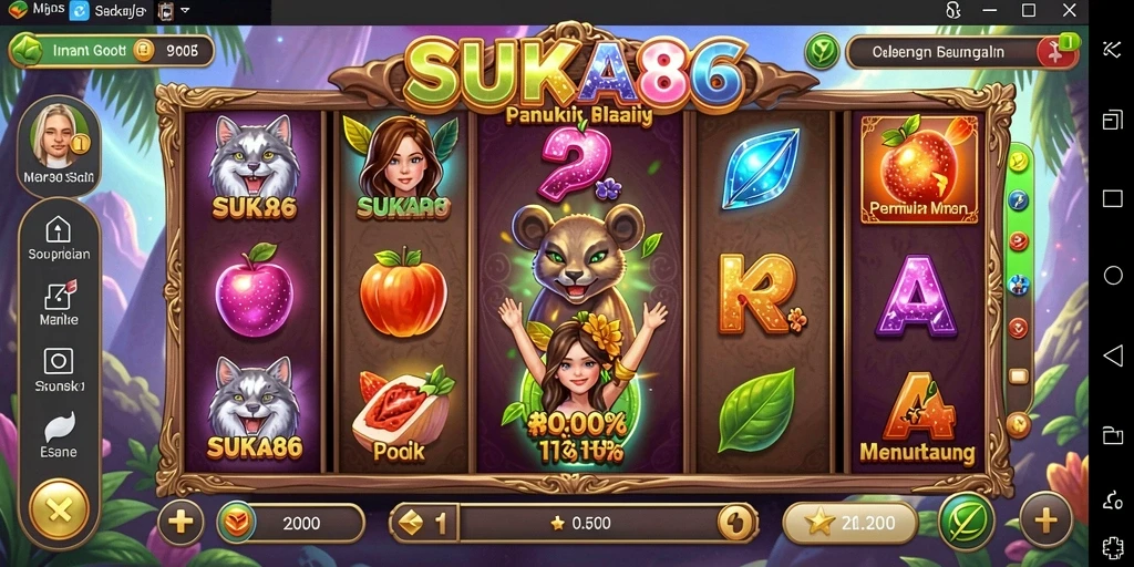 Tampilan gameplay menarik dengan berbagai mesin slot di SUKA86.