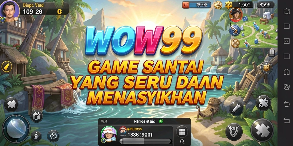 Tampilan menarik dari gameplay WOW99 dengan suasana santai.